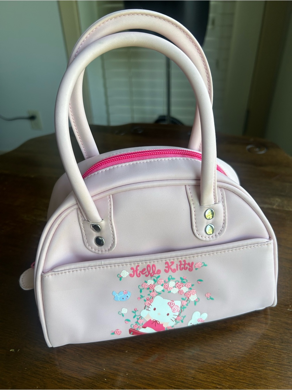 Sanrio Hello Kitty 2009 Pink Mini Boston Duffel Bag Rare Y2K Collector Purse